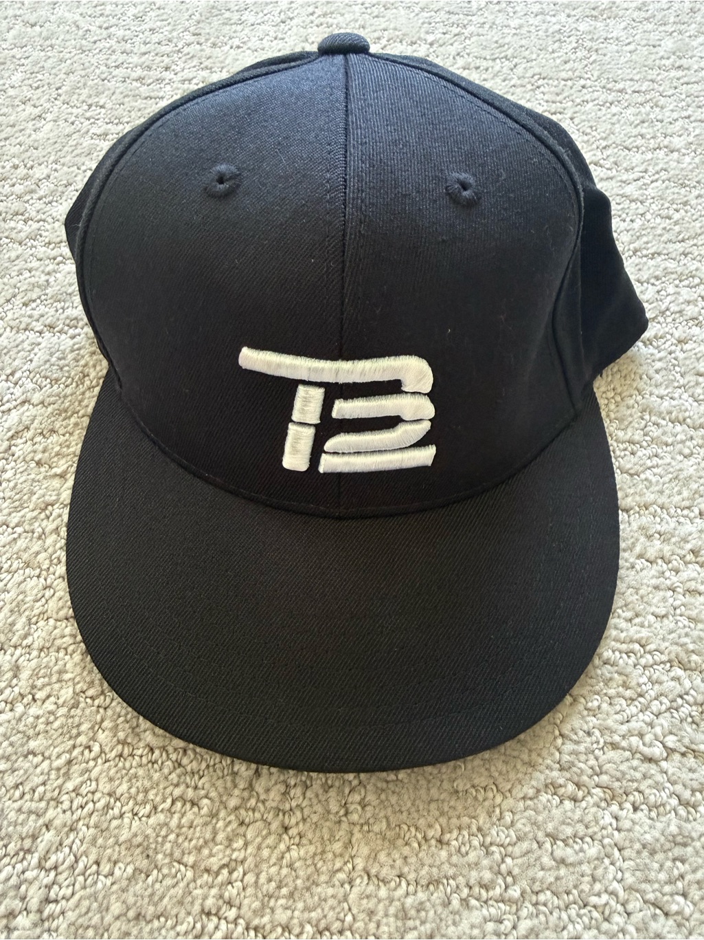 Black Baseball Cap With White Tb12 Embroidered Logo